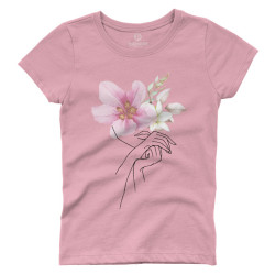 Γυναικείο πορτραίτο με λουλούδια V1 (Κοντομάνικο Γυναικείο) Γυναικείο πορτραίτο με λουλούδια V1 (Κοντομάνικο Γυναικείο)